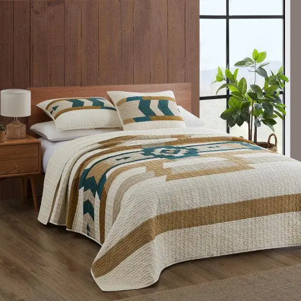 Distinctive Quilted Cotton Quilt Set