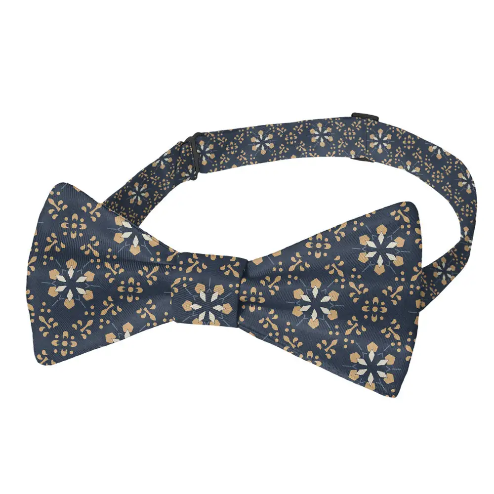 Deco Floral Motif Bow Tie