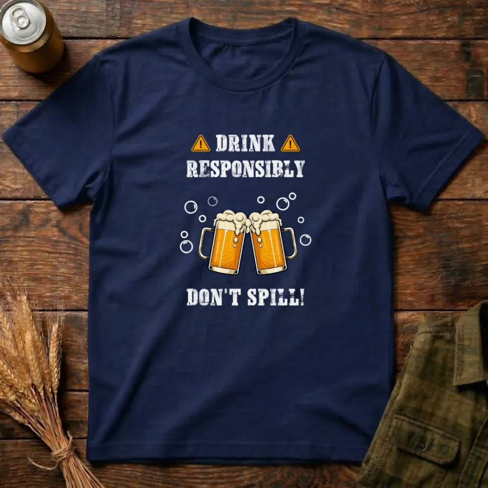 Drink Responsibly Graphic Cotton T-Shirt