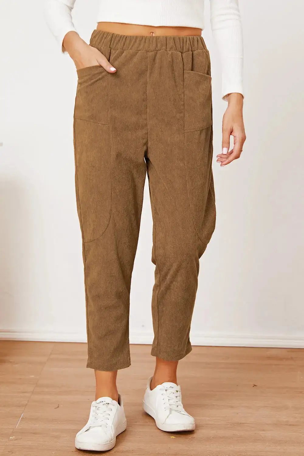 Everyday High Waist Pocket Detail Pants