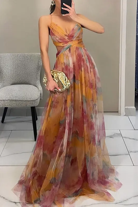 Elegant Floral Maxi Dress