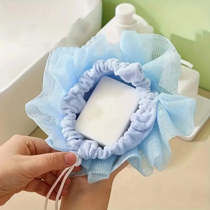 Drawstring Soap Mesh Bath Scrubber