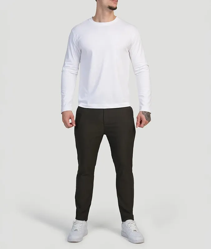 Black Olive Stretch Pants