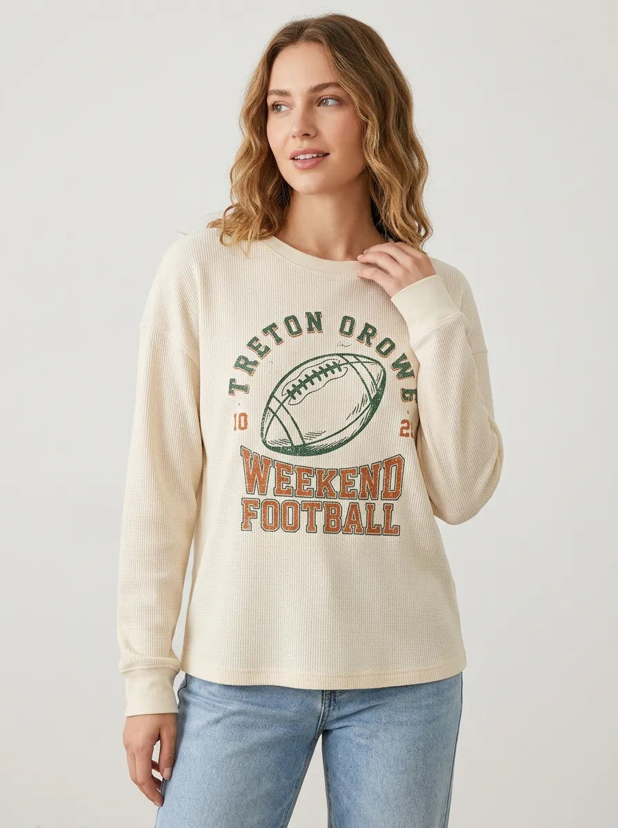 Football Graphic Casual T-Shirt
