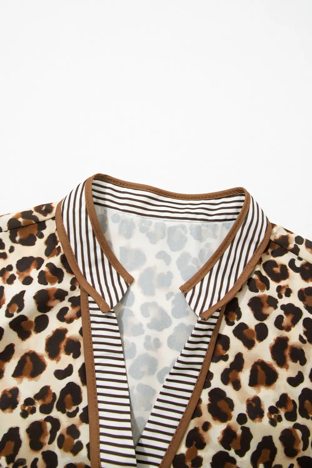 Finish Striped Animal Print Mini Dress