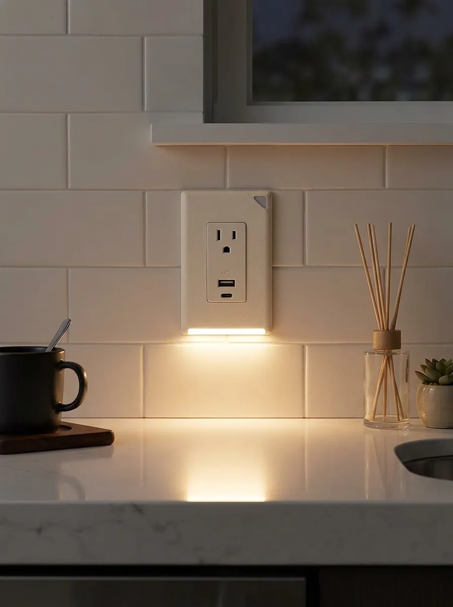 Modern USB Charging LED Outlet Cover