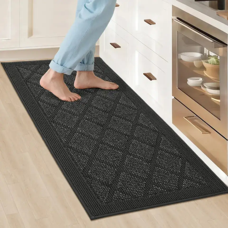 Diamond Texture Kitchen Rug Set