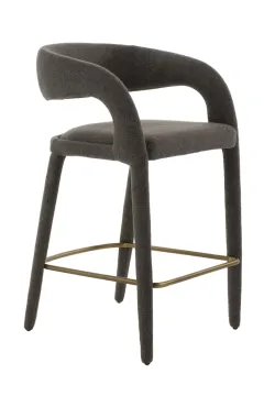 Textured Fabric Counter Stool