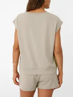 Tailored Drawstring Pocketed Top and Shorts Matching Set