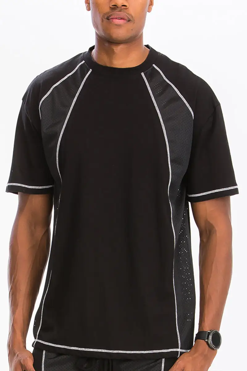 Mesh Contrast T-Shirt