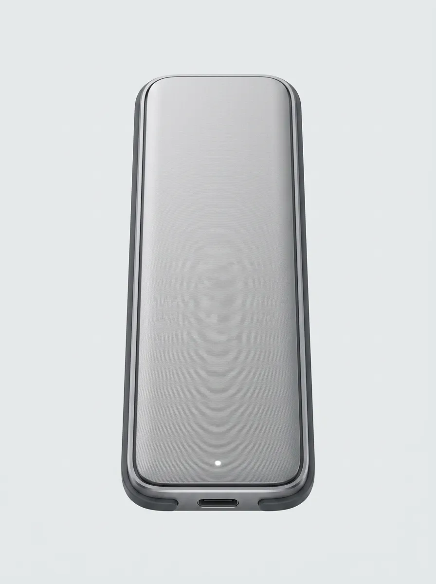 Portable External Solid State Drive Satin Metal Finish
