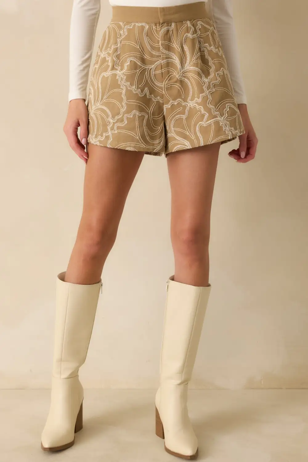 Embroidered Take Casual Shorts