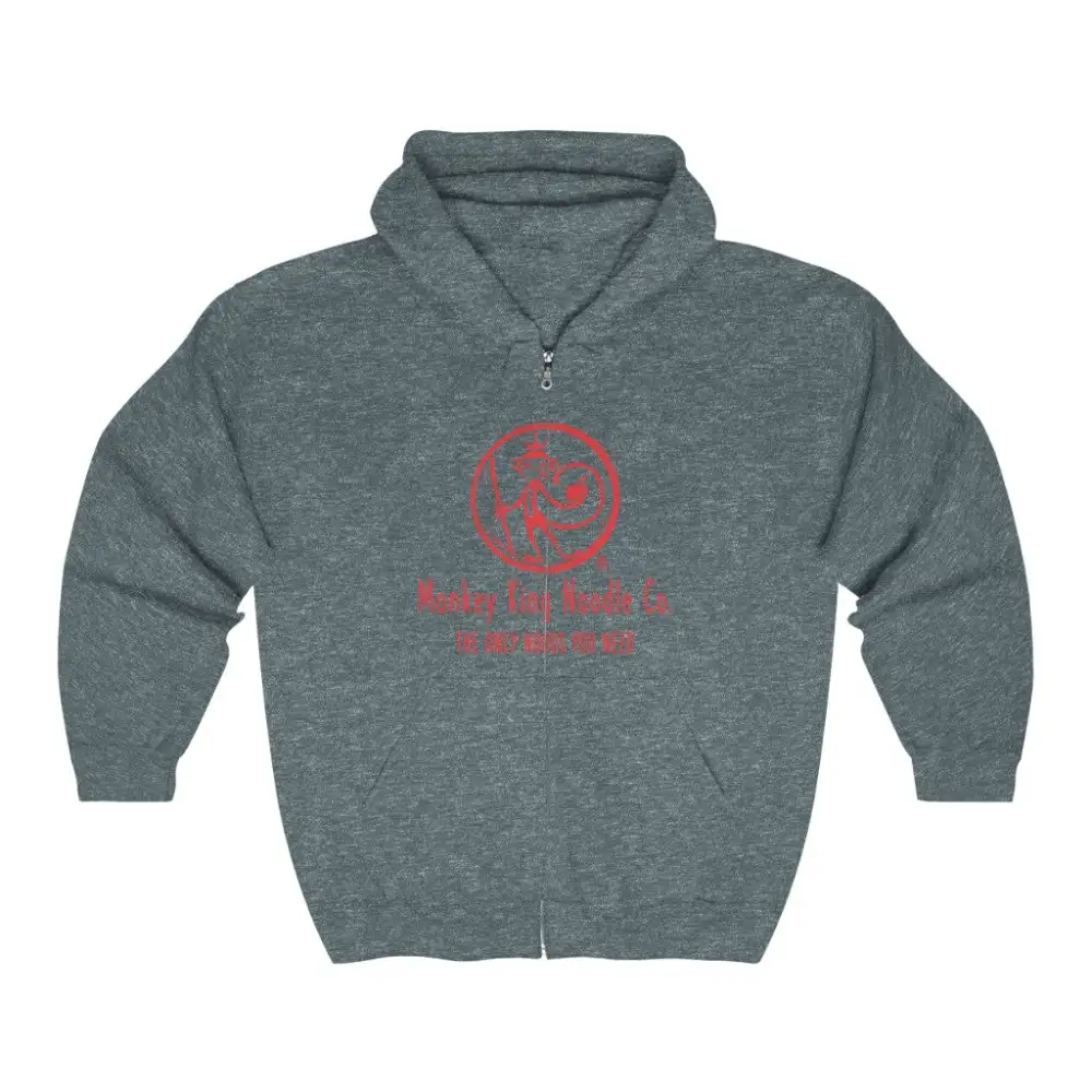 Bold Print Noodle Graphic Zip Hoodie