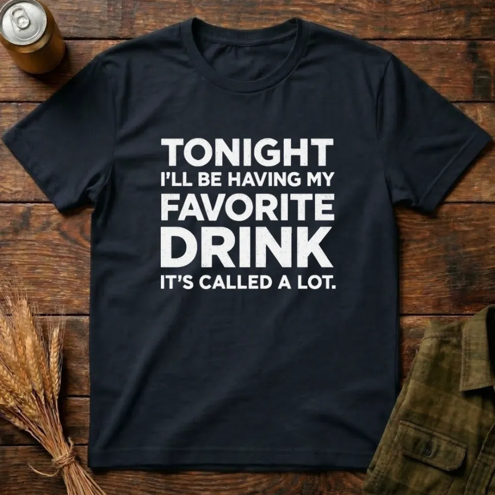 My Favorite Drink Graphic Cotton T-Shirt