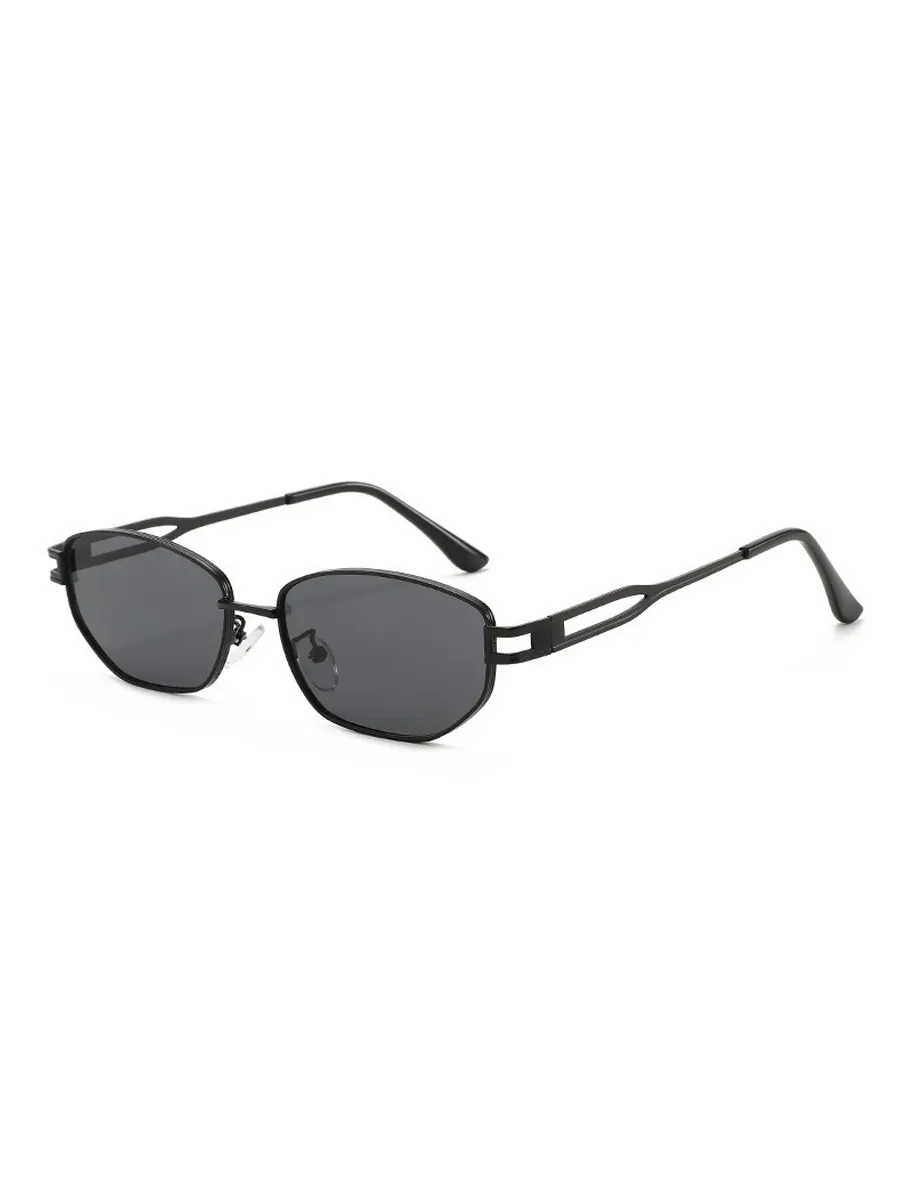 Calliope Metal Rhombus-Frame Sunglasses