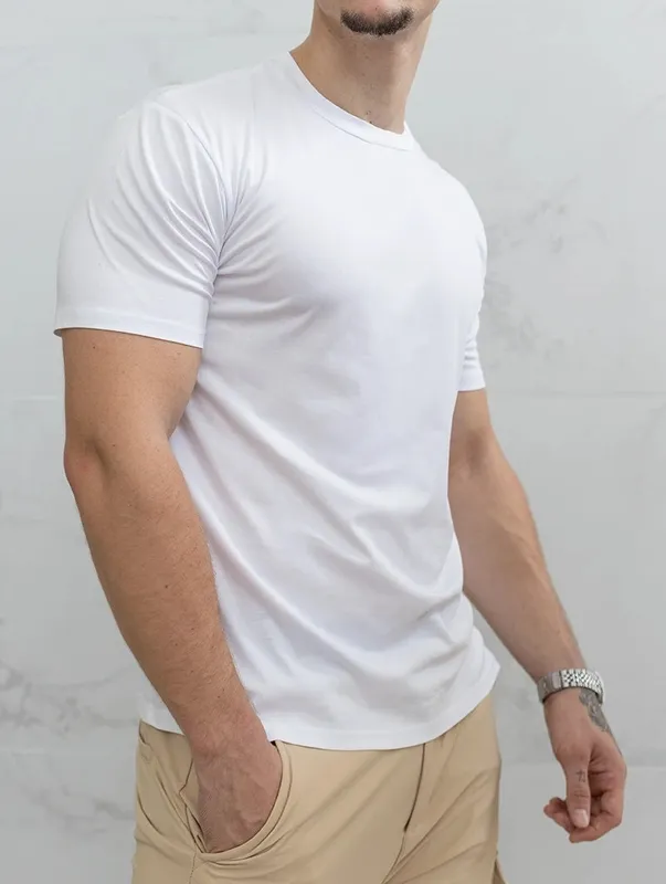 White Clean Fit T-Shirt Clean Cut