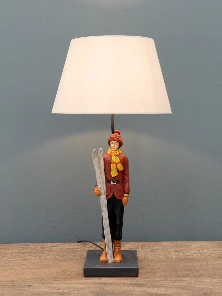 Sculpted Resin Table Lamp