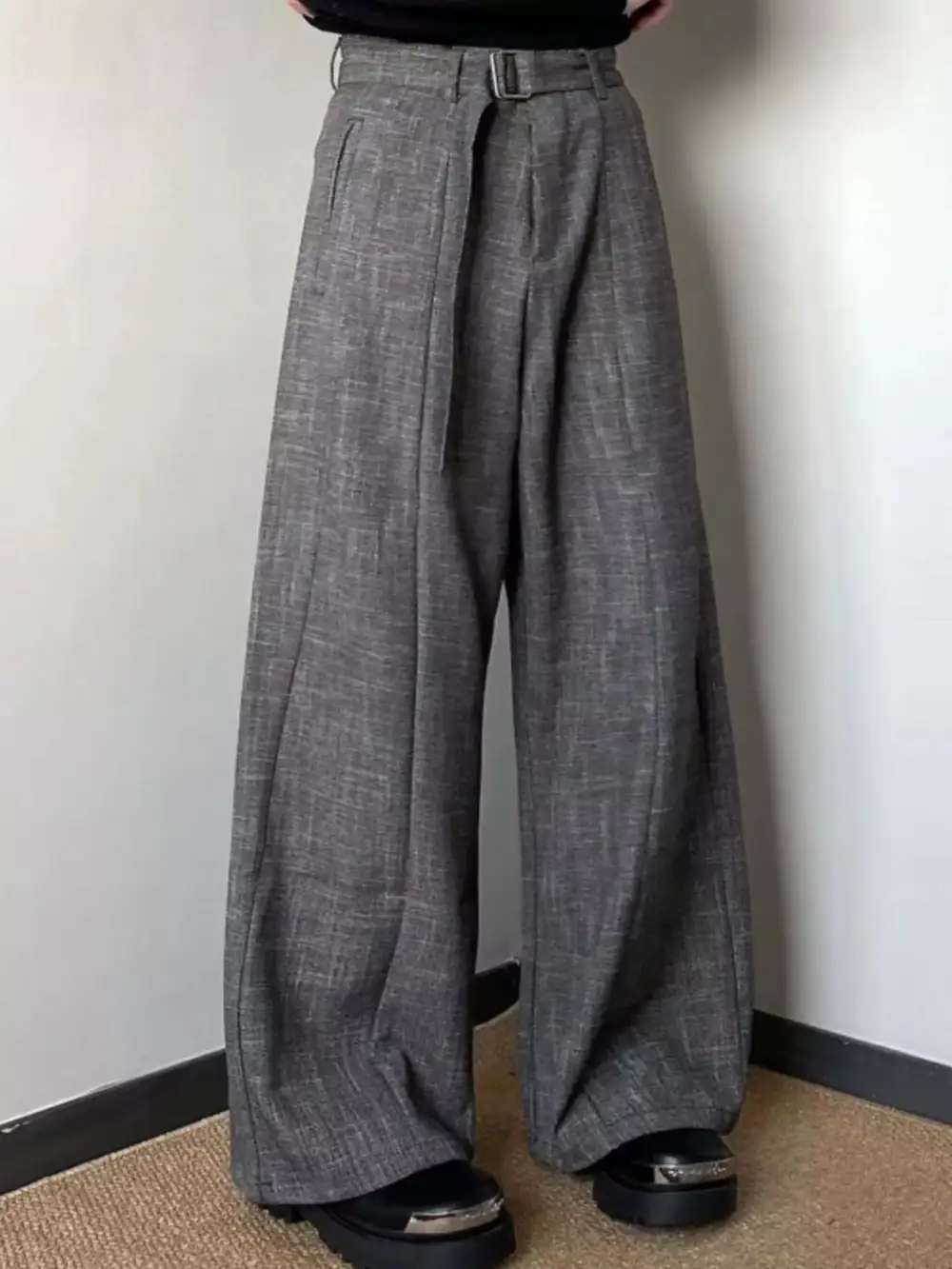 Modern Belted Casual Pants