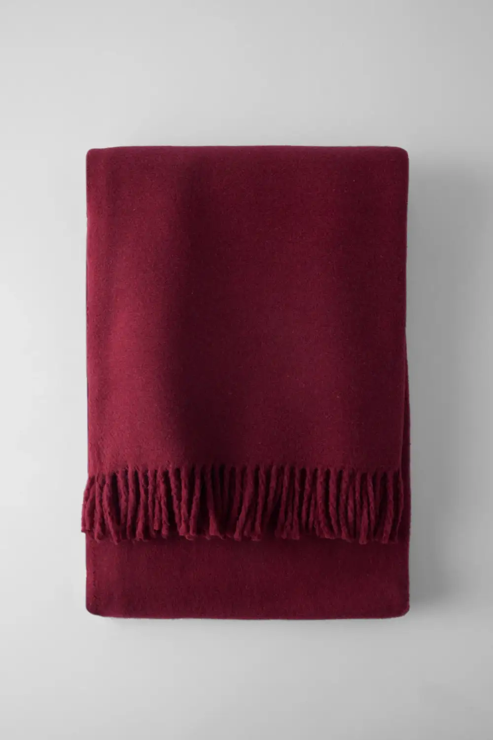 Solid Cotton Blend Throw