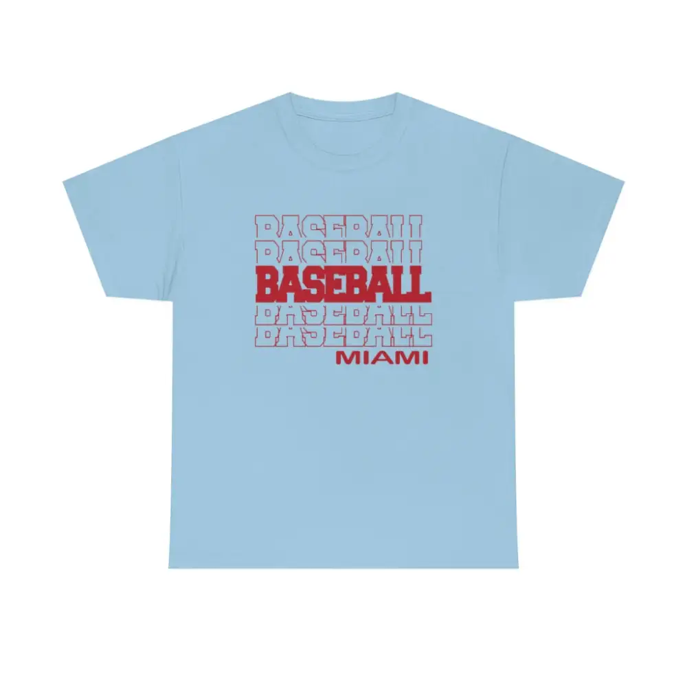 Baseball Miami OH in Modern Stacked Lettering T-Shirt