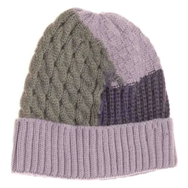 Tri-color Cuff Beanie