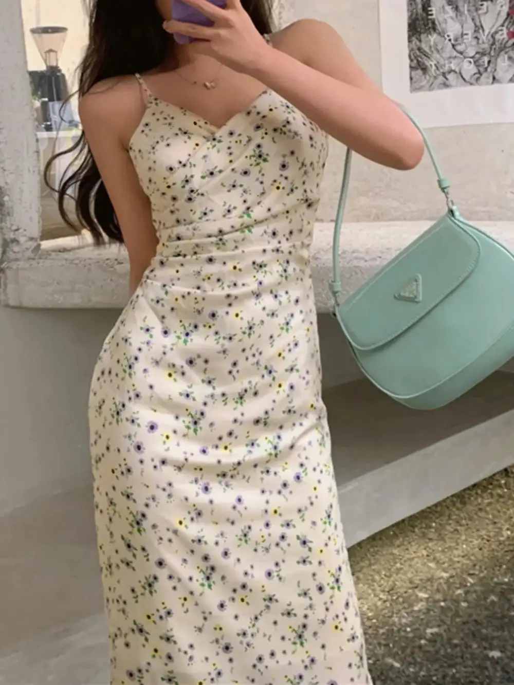 Relaxed Spaghetti Strap Midi Dress