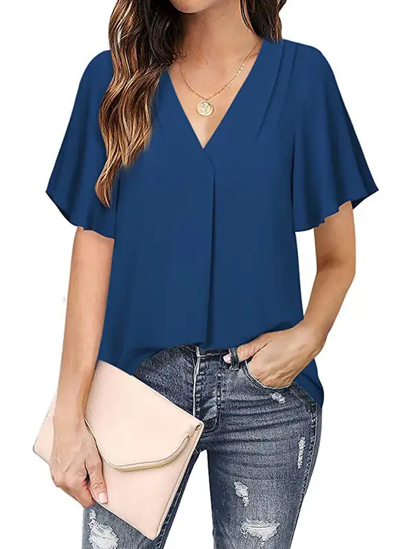 Urban Relaxed Falbala Chiffon T-Shirt
