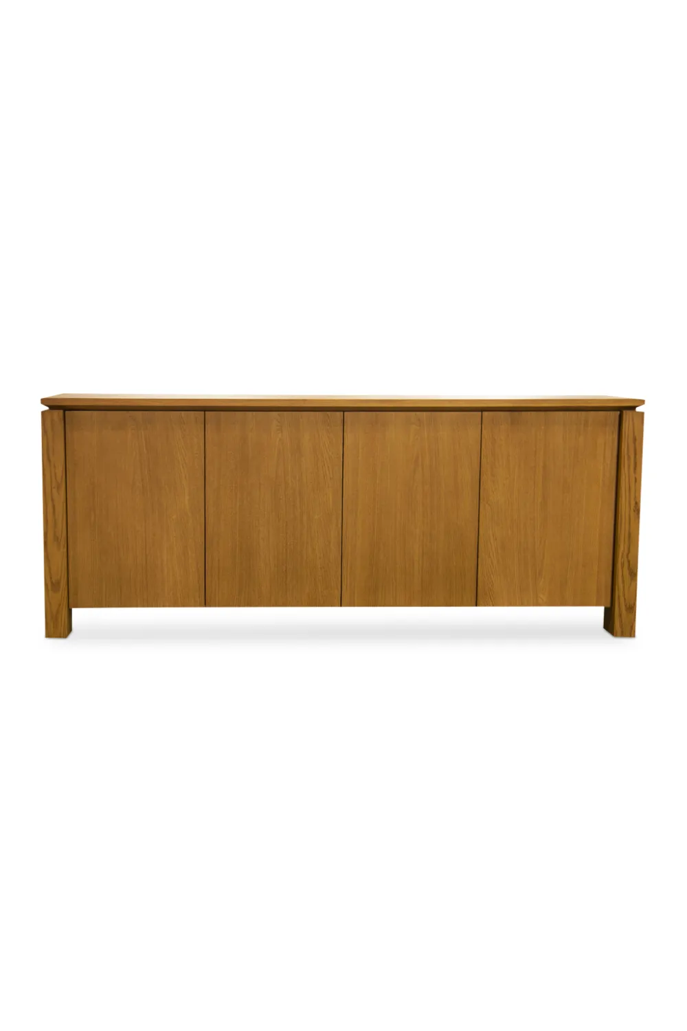 Oak Rustic Four-Door Sideboard