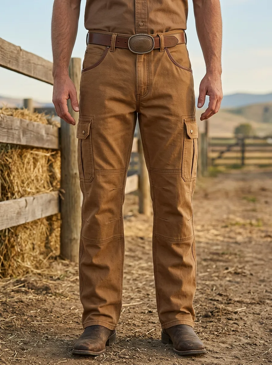Men's Snap Flap Cargo Pocket Work Pants