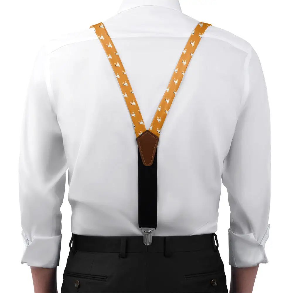 Pitbull Dog Theme Suspenders