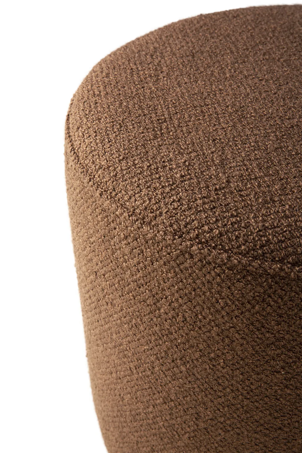 Textured Upholstered Pouf