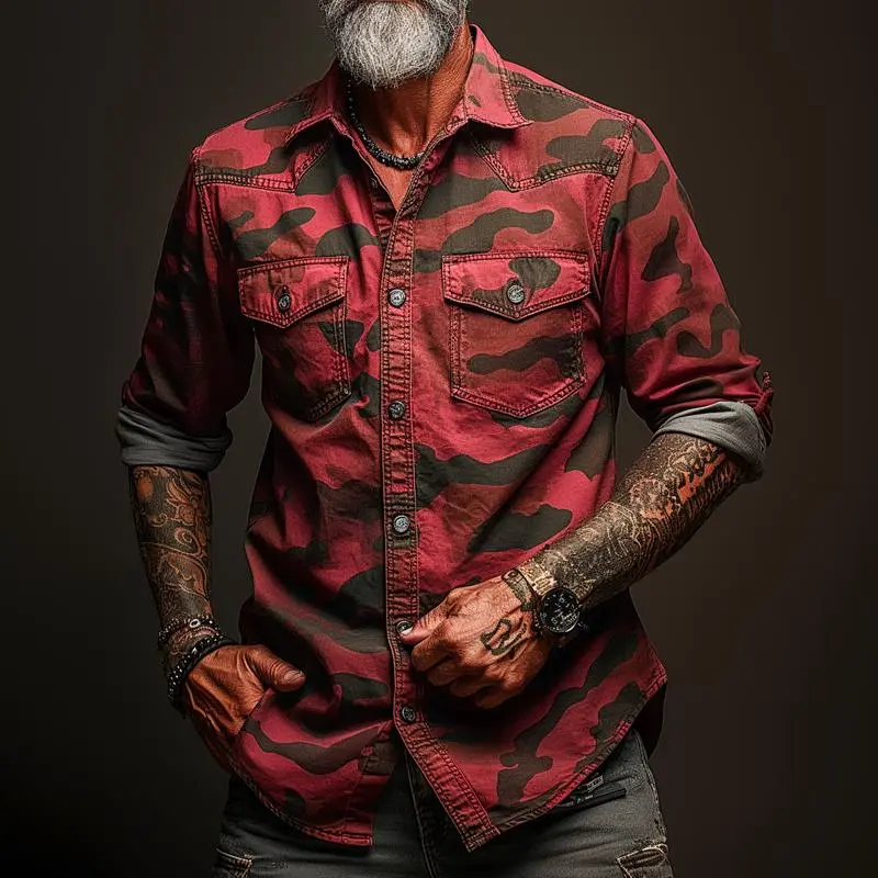 Textured Camo Shirt