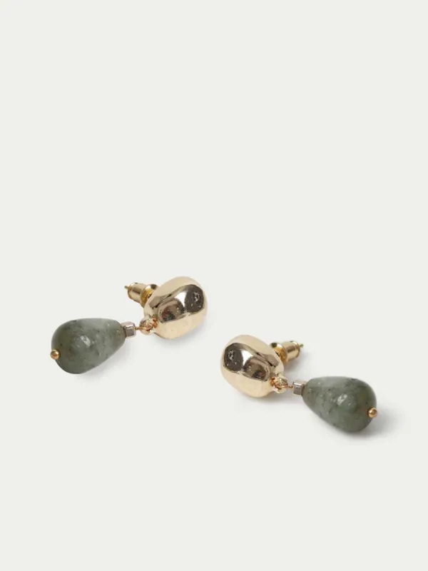 Green Drop Earrings
