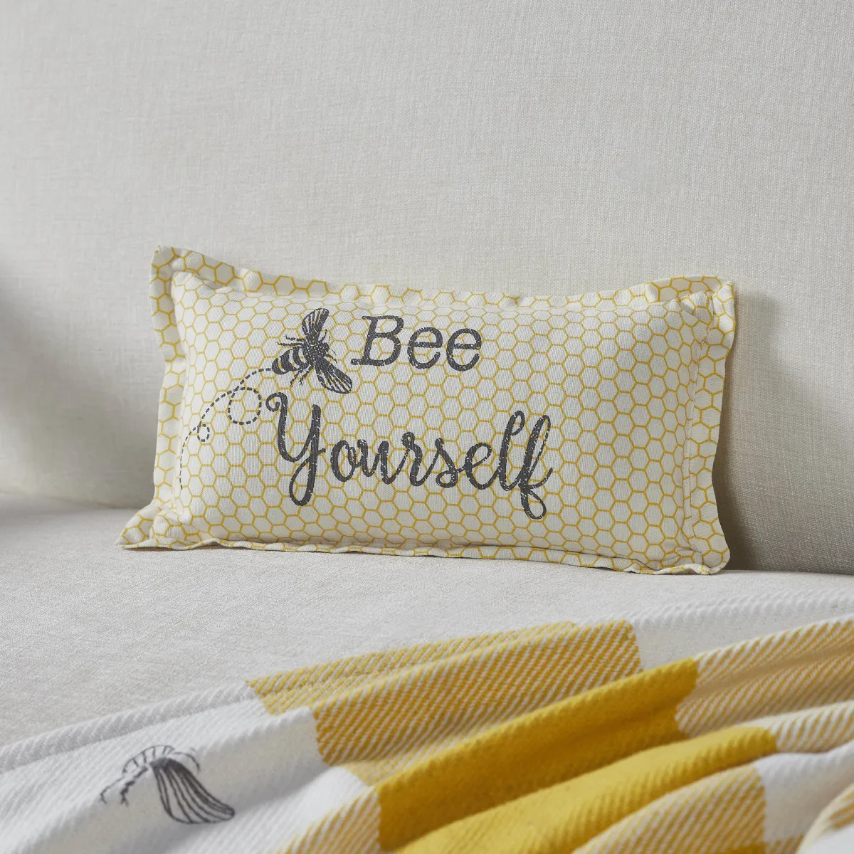 Natural Bee Decorative Accent Pillow