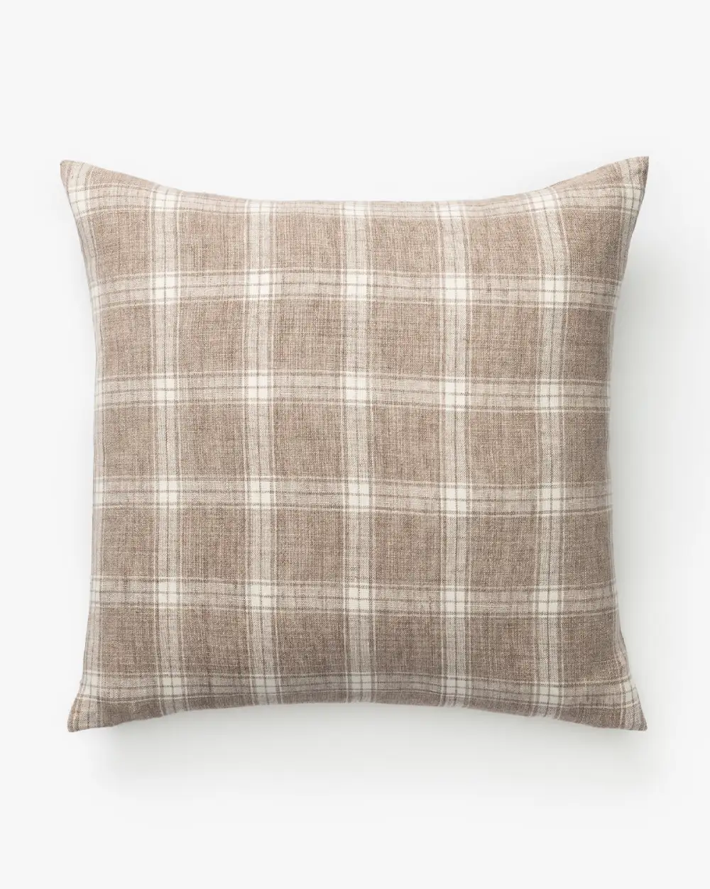 Plaid Linen Pillow Cover