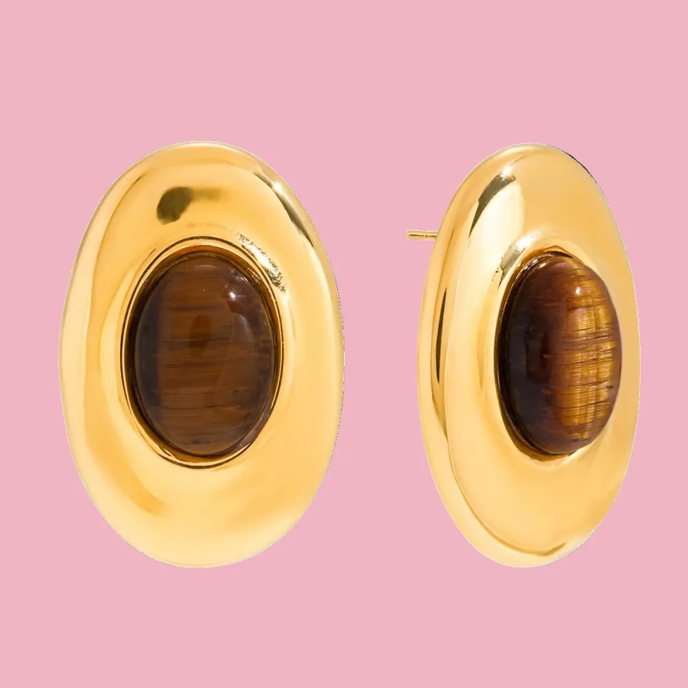 Oval Tortoiseshell Earrings