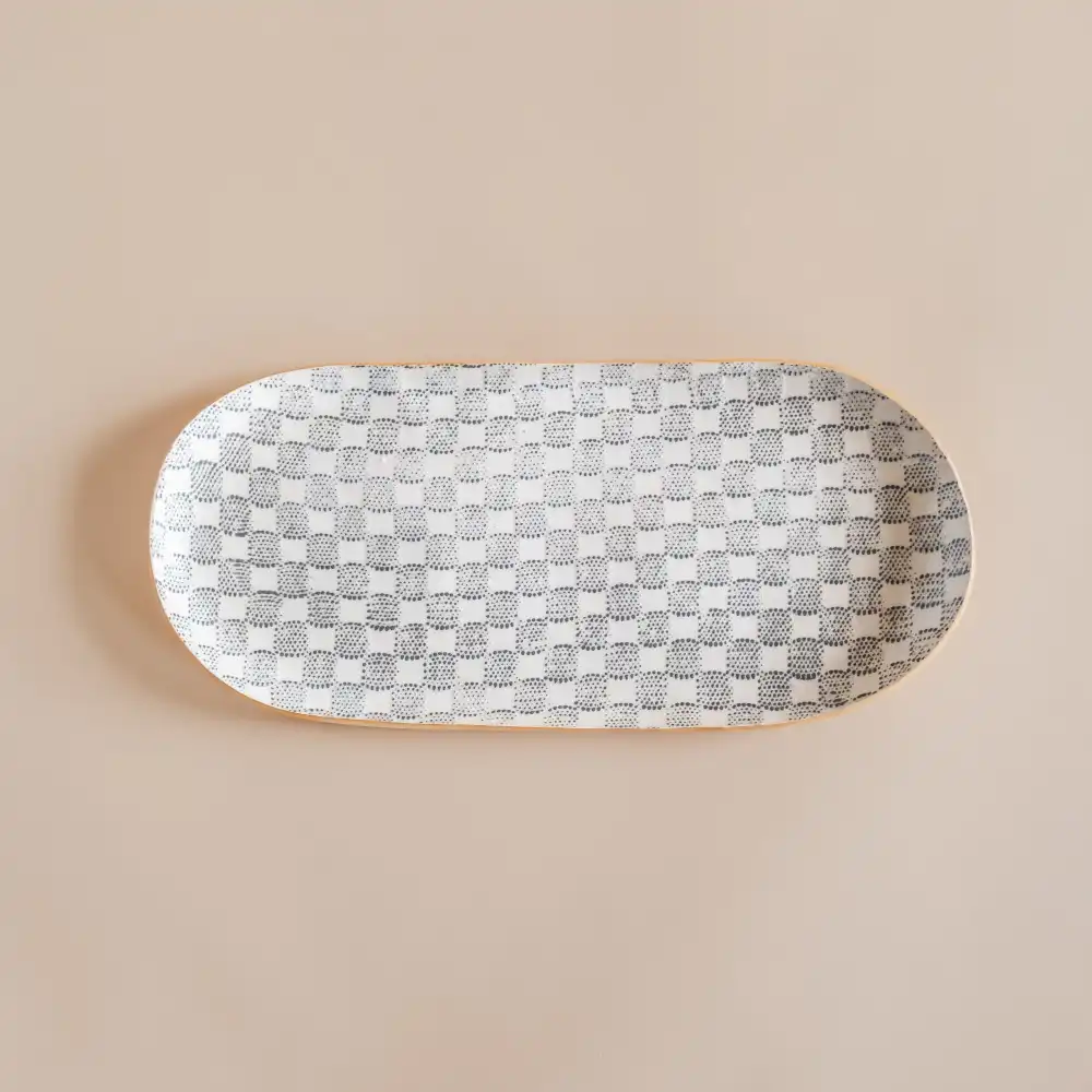 Rounded Ceramic Serving Platter