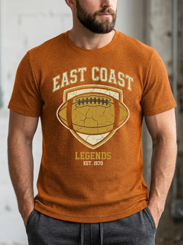 Men's East Coast Football Legends Shield Printed T-shirt