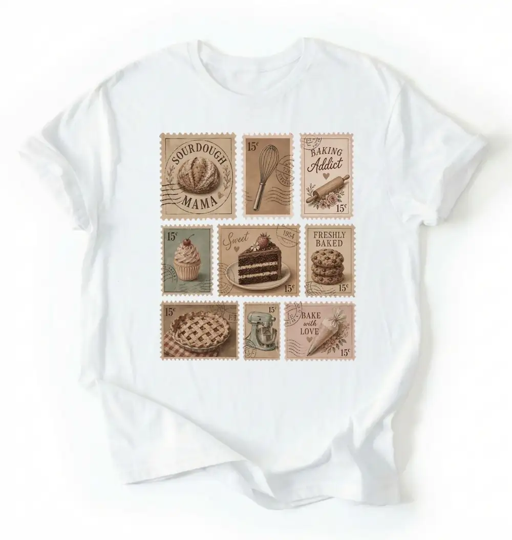 Baking Stamp Graphic Cotton Tee