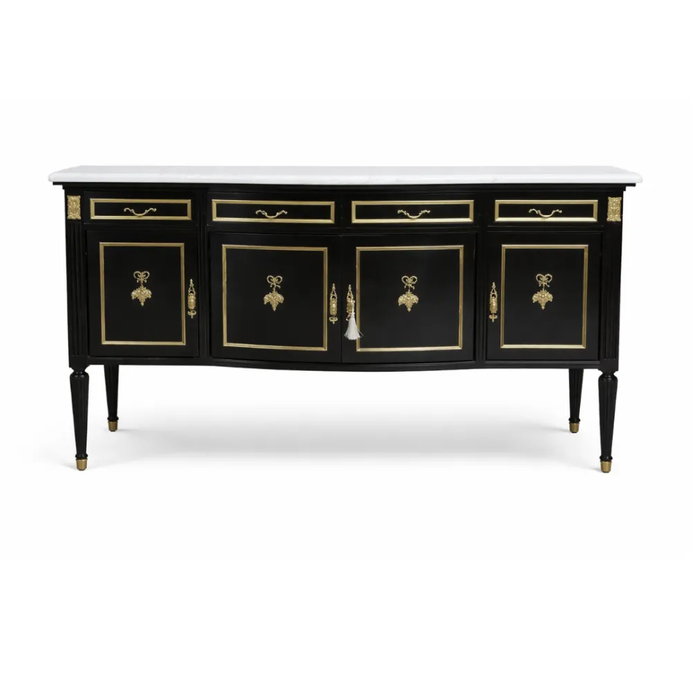 Marble-Top Storage Sideboard