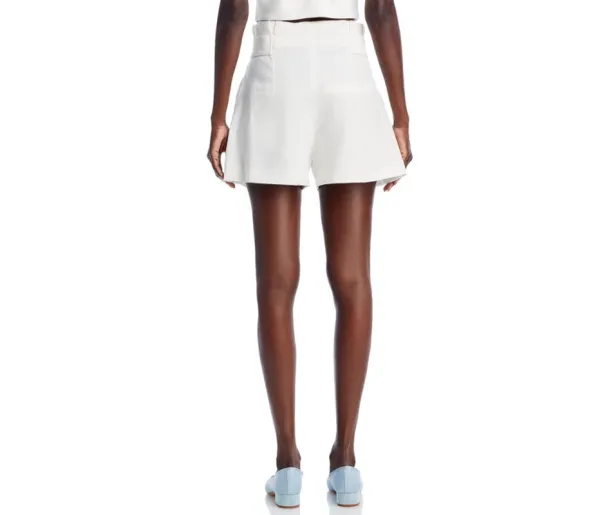 Linen Blend Pocket Zip Fly Shorts