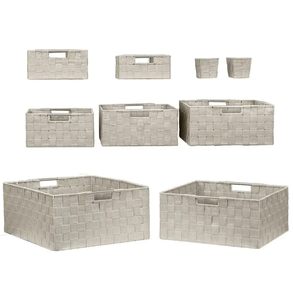 Basket Bin Set Double Woven Pack