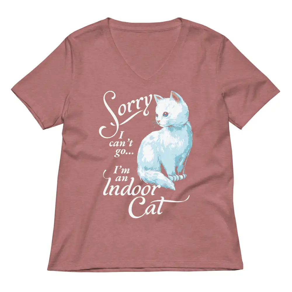Indoor Cat V Neck Tee