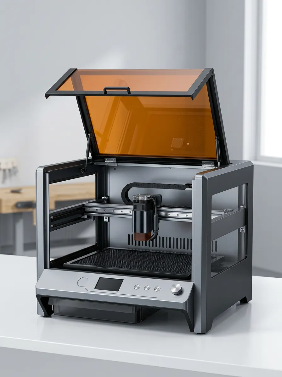 Enclosed Desktop Laser Cutting and Engraving Machine for DIY Projects