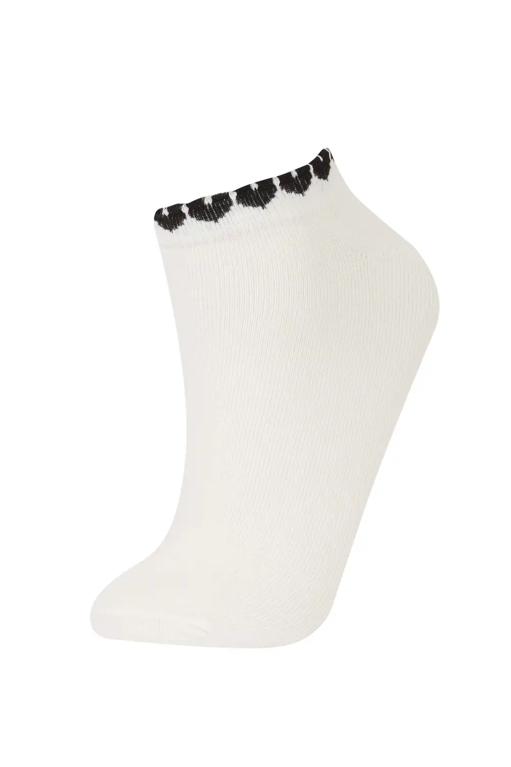 Three Pairs Of Heart-Shaped Patterned Ankle Socks