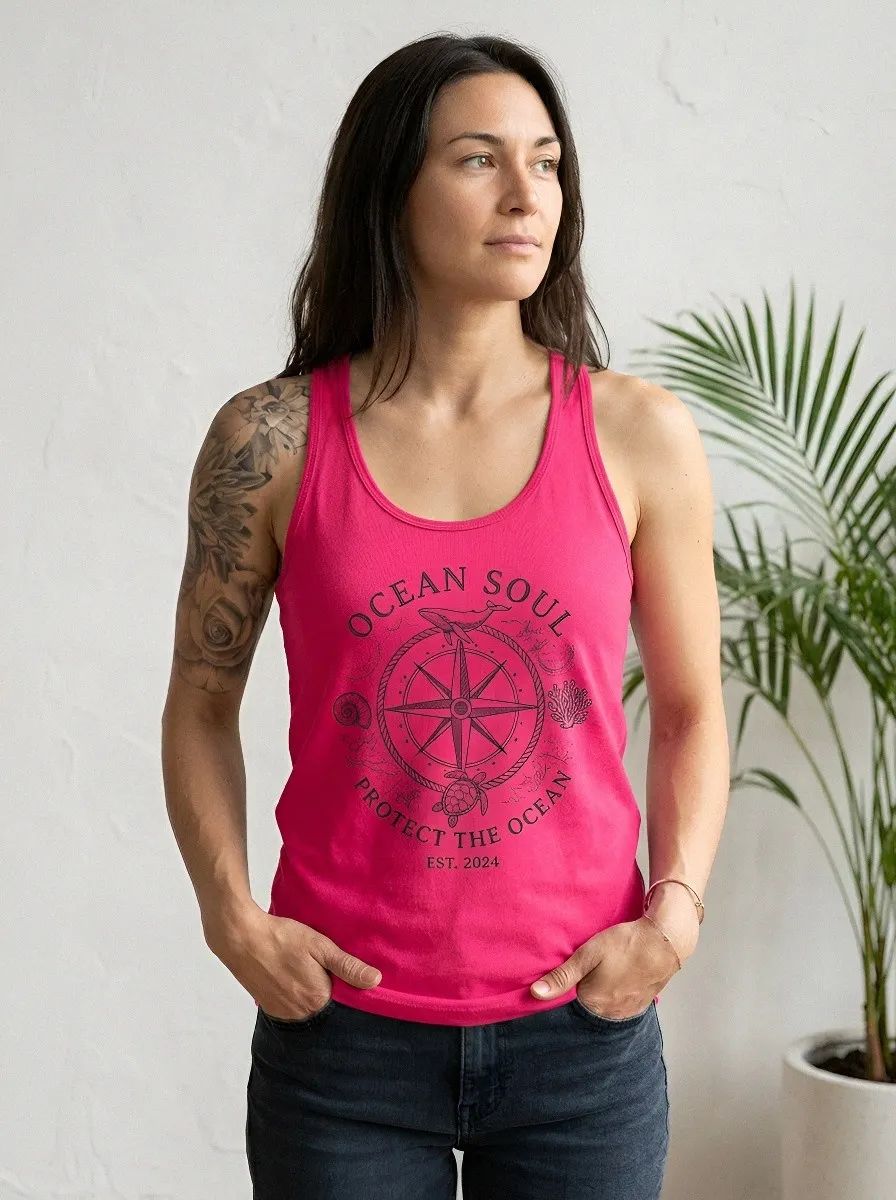 Ocean Lover Compass Tank Top