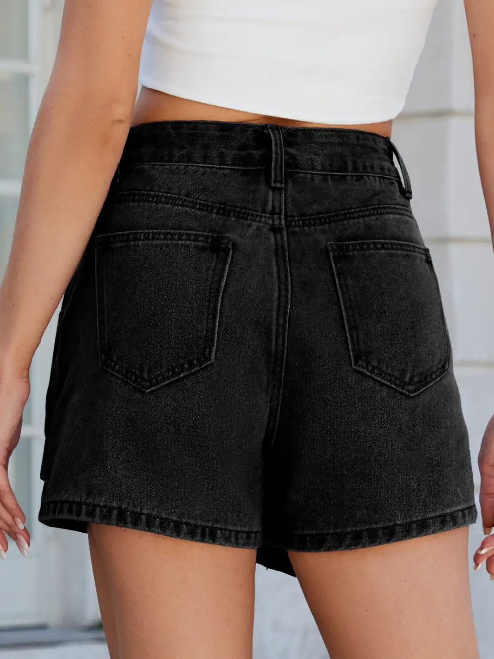 Asymmetrical Denim Pockets Moni Skirt