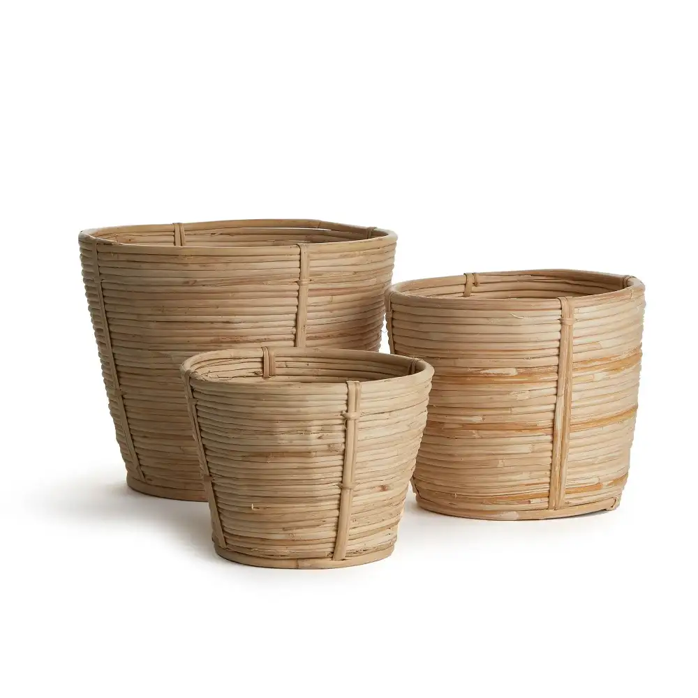 Structured Rattan Home Storage Basket