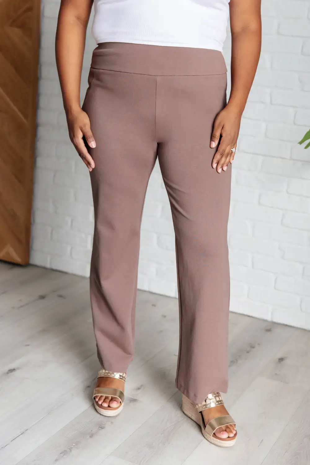 Textured Magic Straight Pants In