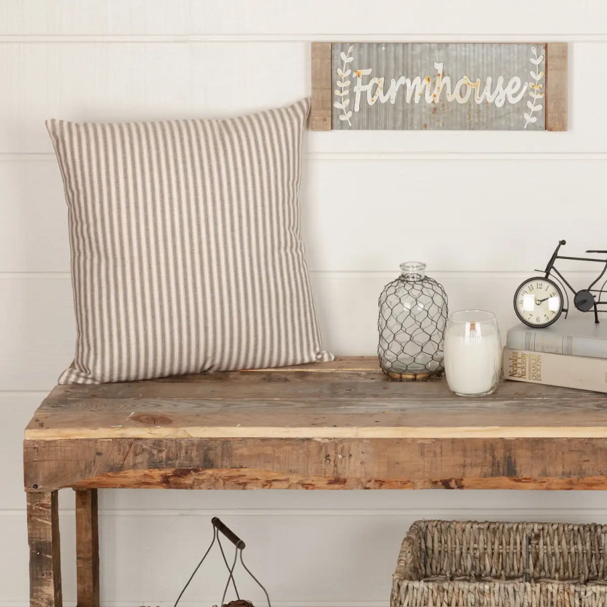 Classic Striped Decorative Accent Pillow